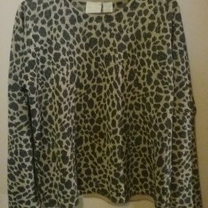 Lurex Leopard Print Sweater